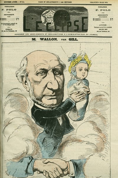 Portrait of Henri Wallon (1812-1904), French Historian and Politician, Considered the Father of the Republic. Cover in 