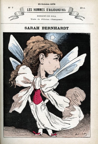 Portrait of Sarah Bernhardt by Andre Gill