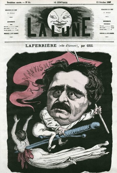 Portrait of Laferriere, French actor in the role of 
