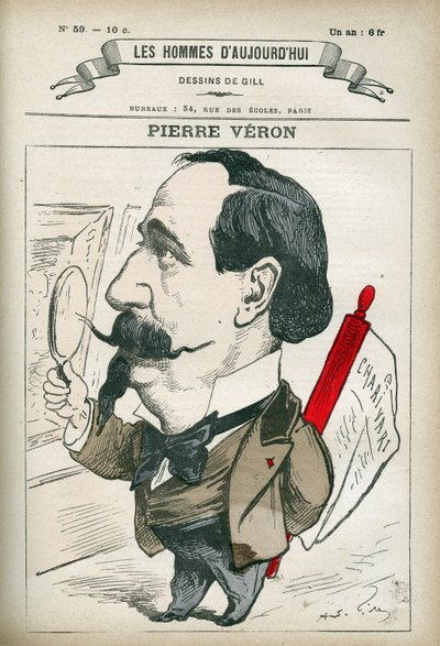 Portrait of Pierre Veron by Andre Gill