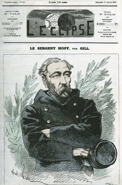 Portrait of Sergeant Ignace Hoff (1836-1902), soldier, hero of the War of 1870 against Prussia. Cover in L