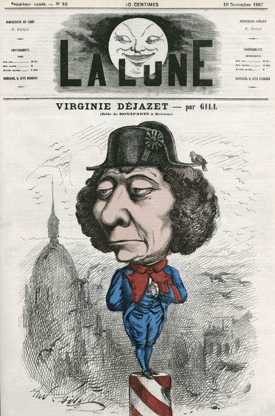 Portrait of Virginie Dejazet as Bonaparte by Andre Gill