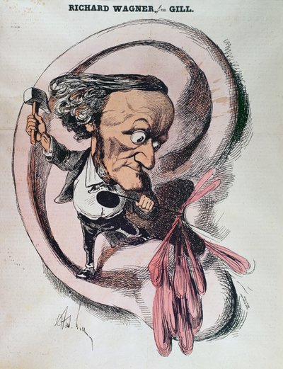Richard Wagner Splitting the Ear Drum of the World, illustration in 