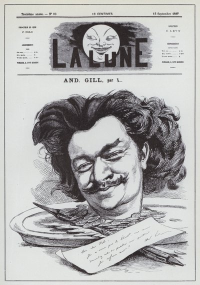 Self-portrait of French caricaturist Andre Gill by Andre Gill
