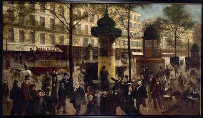 Sketch for a Panorama of Boulevard Montmartre with Contemporary Parisian Personalities, circa 1880 by Andre Gill