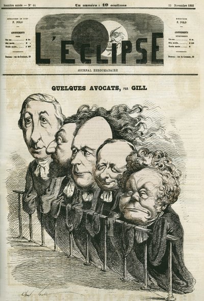 Some lawyers, Emmanuel Arago, Leon Gambetta, Jules Grevy, Laurier and Adolphe Cremieux. Cover in 