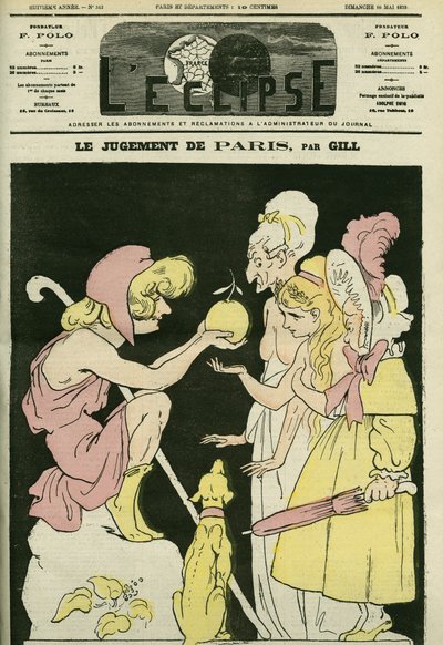The judgment of Paris, which chooses the Republic to the Empire and the Monarchy. Cover in L