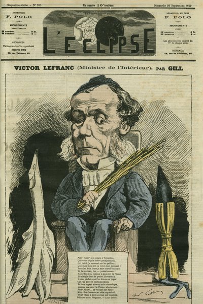 Victor Lefranc (1809-1883), French Politician. Cover in L