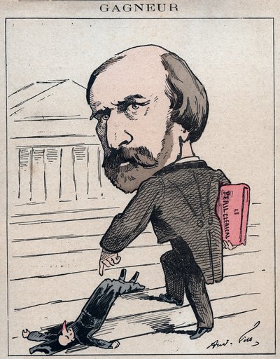 Wladimir Gagneur, Fourierist and Socialist Economist, Deputy of the Jura (1873) (Cartoon by Andre Gill in Les Hommes d