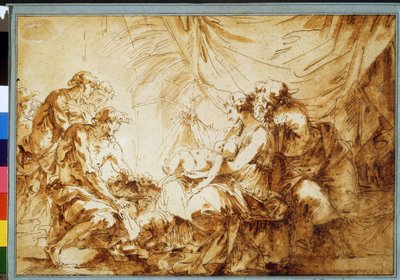 The Adoration of the Christ Child by Andre Jean Lebrun