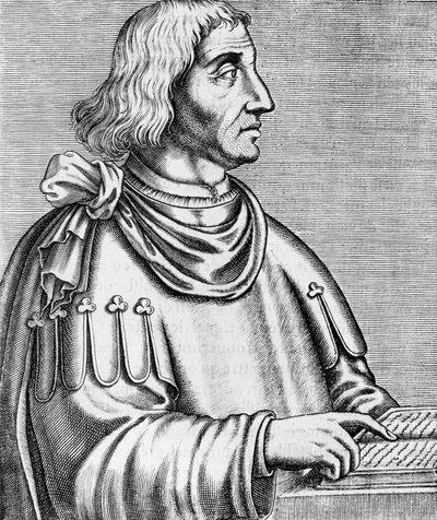Portrait of Philippes de Commines (about 1445-about 1512), historian and diplomat, engraving from Les Vrais pourtraits et Vies des Hommes illustres by Andre Thevet
