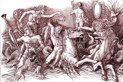 Battle of the Marine Gods (after Andrea Mantegna) by Andrea (after) Mantegna
