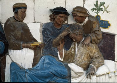Visiting the Disabled (detail) by Andrea (workshop of) Della Robbia