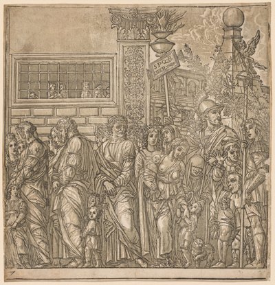 The Triumph of Julius Caesar: Procession of Men, Women and Children, 1593-99 by Andrea Andreani