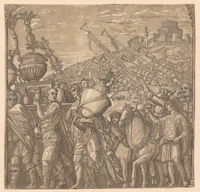 The Triumph of Julius Caesar: Soldiers Carrying Vases by Andrea Andreani