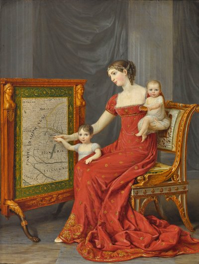 Princess Augusta of Bavaria with Her Children Josephine and Eugenie by Andrea Appiani