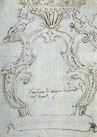 Sketch for Chair Back by Andrea Brustolon