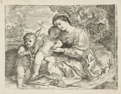 Holy Family with the Young John the Baptist by Andrea Camassei