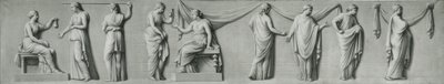 A grisaille panel depicting a female procession with lachrymatories by Andrea Casali