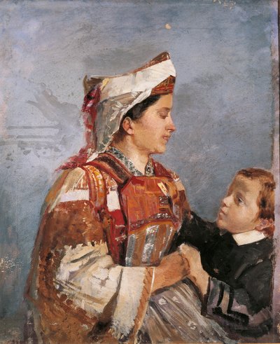 Wife in Albanian Costume by Andrea Cefaly