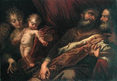 The Infant Moses Standing on the Pharaoh