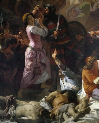 Clash between the citizens of Tortona and the imperial army, (detail) by Andrea Gastaldi