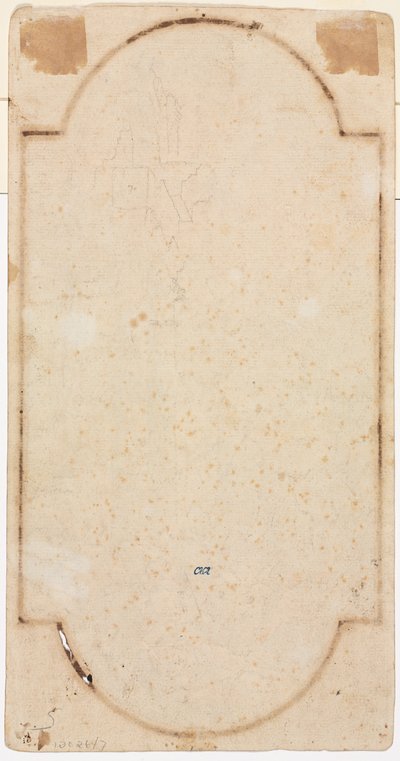 Fragment of an Arch tracing from recto verso by Andrea Locatelli