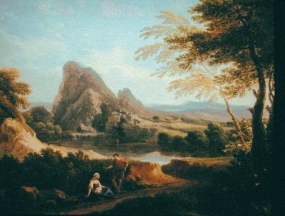 Landscape with a Distant Waterfall by Andrea Locatelli