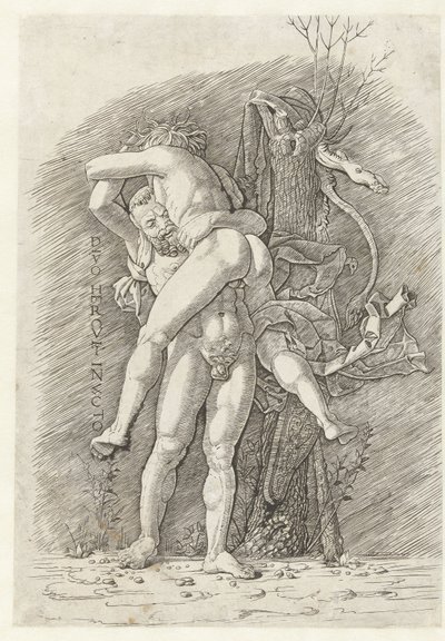 Hercules and Antaeus by Andrea Mantegna (school of)