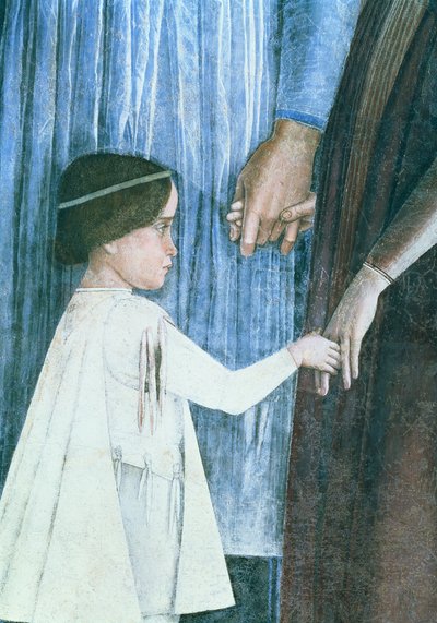 Arrival of Cardinal Francesco Gonzaga: (detail) by Andrea Mantegna