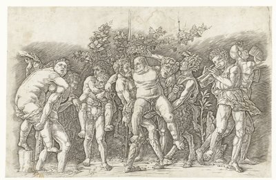Bacchanal with Silenus by Andrea Mantegna