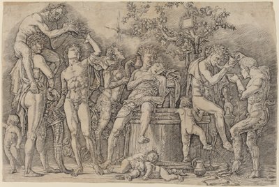 Bacchanal with a Wine Vat by Andrea Mantegna