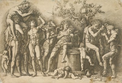 Bacchanal with a Wine Vat by Andrea Mantegna