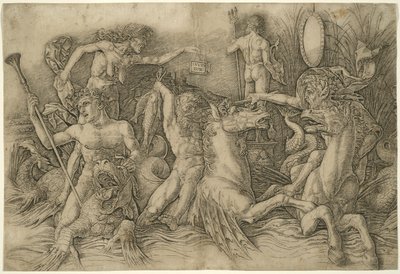 Battle of Sea-Gods, Left Half of a Frieze by Andrea Mantegna