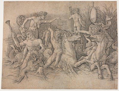 Battle of the Sea Gods (left portion) by Andrea Mantegna