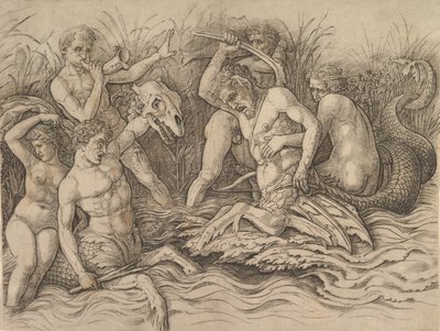 Battle of the Sea Gods (detail) by Andrea Mantegna