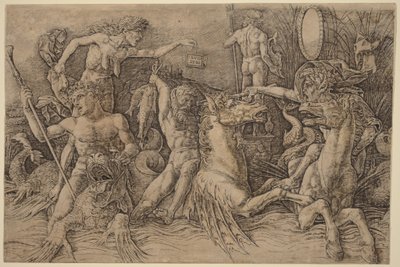 Battle of the Sea Gods (left half) by Andrea Mantegna