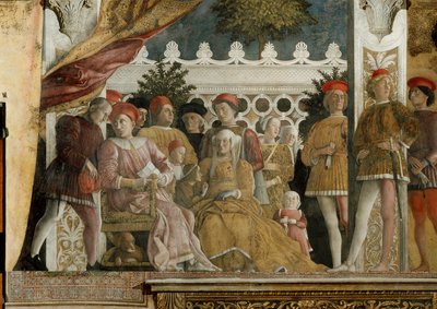 Court of Gonzaga Fresco in the Camera degli Sposi in the Palazzo Ducale in Mantua by Andrea Mantegna