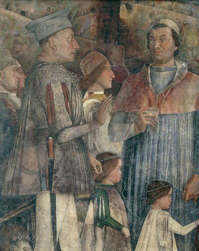 Louis II, Cardinal Francesco, Francesco II and Sigismondo Gonzaga (detail) by Andrea Mantegna
