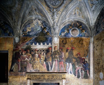 Ludovico Gonzaga, Marsilio Andreasi, Barbara of Brandenburg with Her Daughter Paula and Rodolfo Gonzaga by Andrea Mantegna