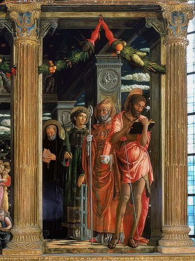 San Zeno Altarpiece. Right Side. (Detail) by Andrea Mantegna