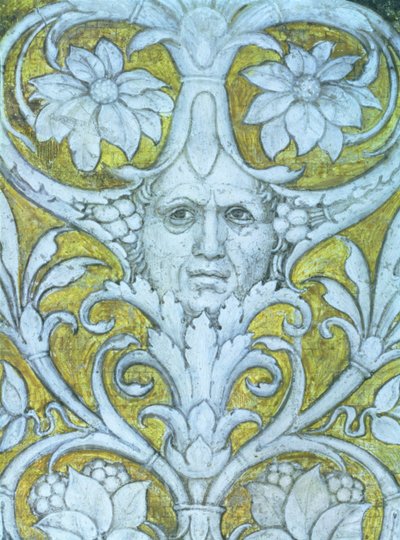 Self portrait incorporated into the decorative frieze of the Camera degli Sposi: (detail) by Andrea Mantegna