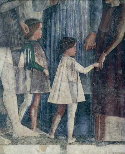 Sigismund and Francesco II Gonzaga (detail) by Andrea Mantegna