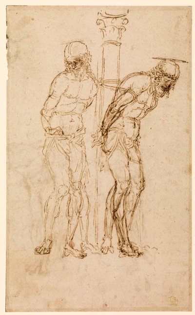 Studies for Christ at the Column (recto) (c.1460-65) by Andrea Mantegna