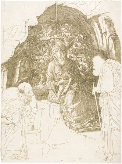 The Adoration of the Magi (Virgin of the Grotto) by Andrea Mantegna