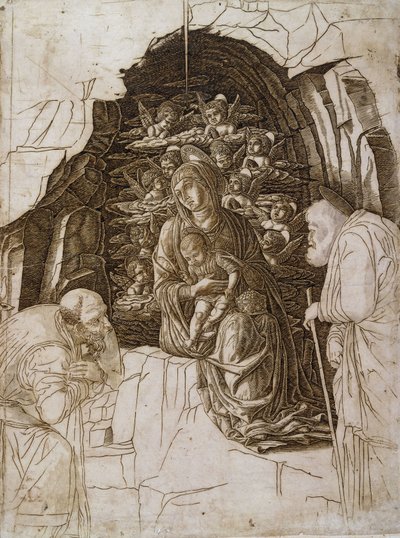 The Adoration of the Magi: The Virgin in the Grotto by Andrea Mantegna