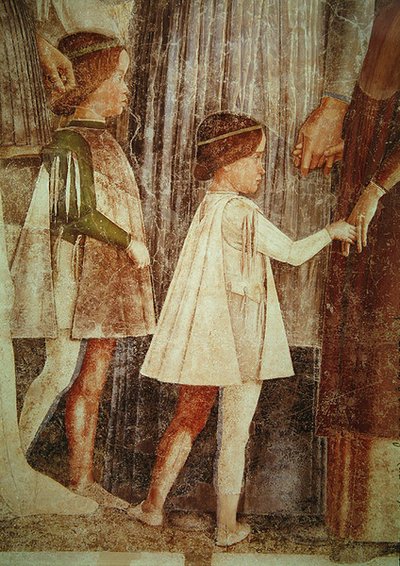 The Arrival of Cardinal Francesco Gonzaga, Greeted by His Father Marchese Ludovico Gonzaga III and His Brothers, (detail) Gonzague Children, c.1465-74 by Andrea Mantegna