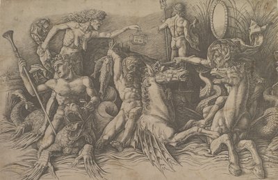 The Battle of the Sea Gods, Left Portion of a Frieze by Andrea Mantegna