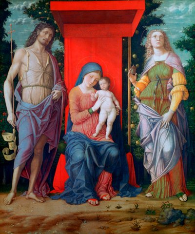 The Virgin and Child with Saints, c1490-1505 by Andrea Mantegna