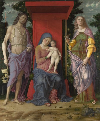 The Virgin and Child with the Magdalen and Saint John the Baptist, c. 1495 by Andrea Mantegna